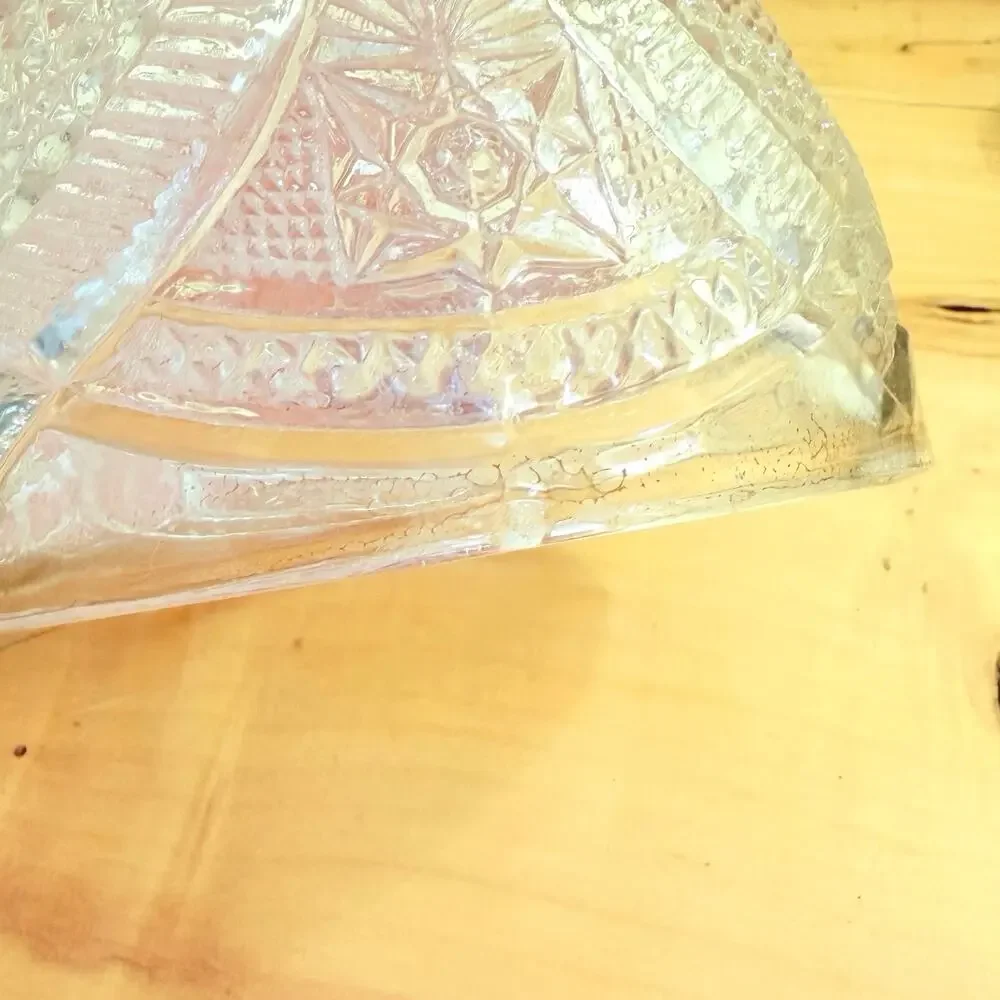 Antiq 1898 EAPG Glass Domed Butter Dish Early American Pattern Cheese Dish